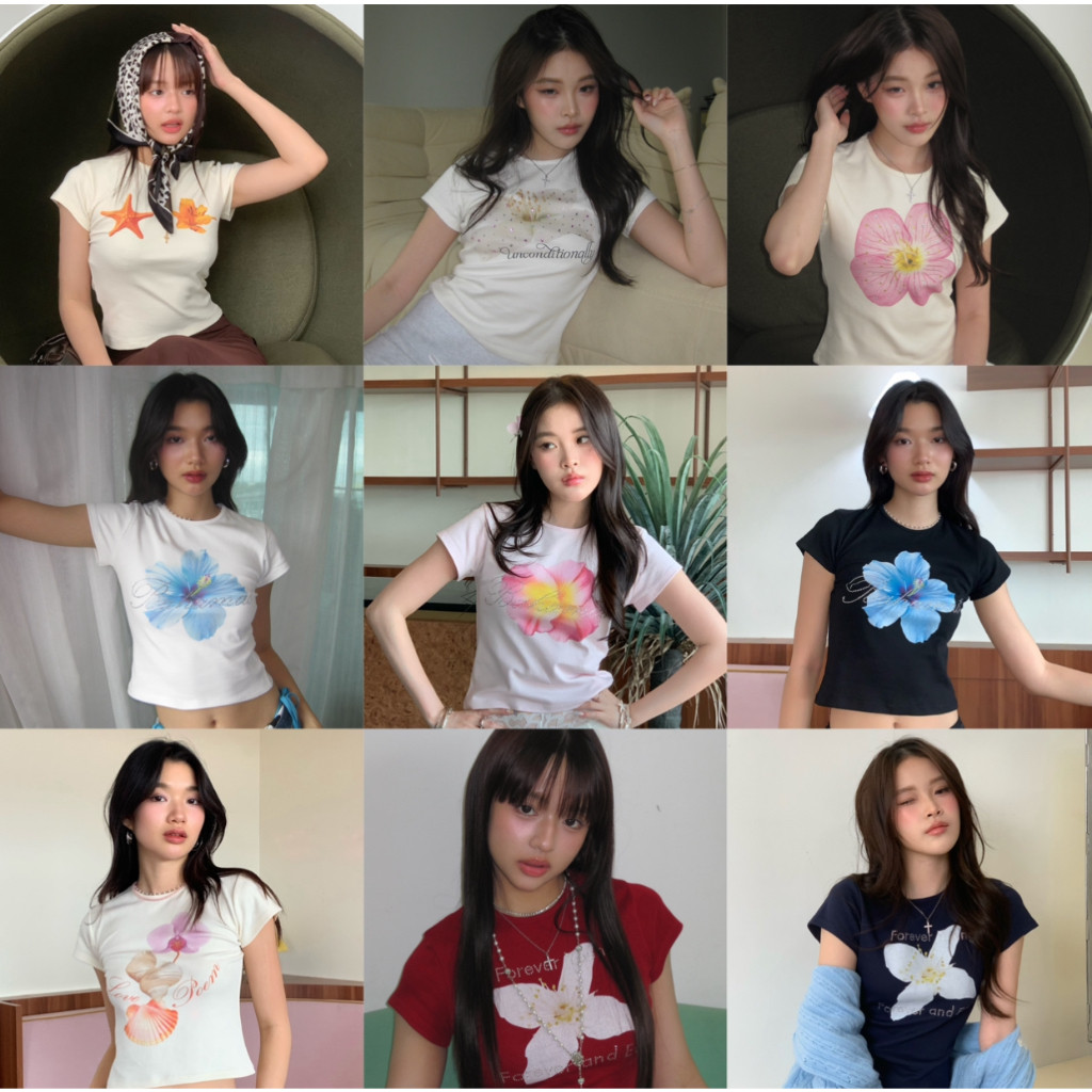 29 Stylist_Shop | Top920 Eternal Sunshine baby tee series by Stylist Shop ลิงค์1100%cotton