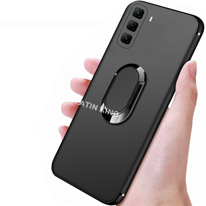 Infinix Hot 50 Pro+ X6880 เคสโทรศัพท์รถแม่เหล็กโลหะผู้ถือแหวนนิ้วเคส TPU แบบนุ่ม