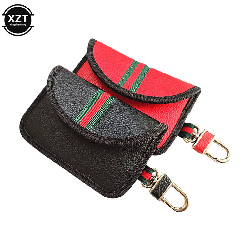Faraday Card Car Keys Case FOB Signal Blocker Leather Bag RFID Shielding Key Credit Card Bags Organi