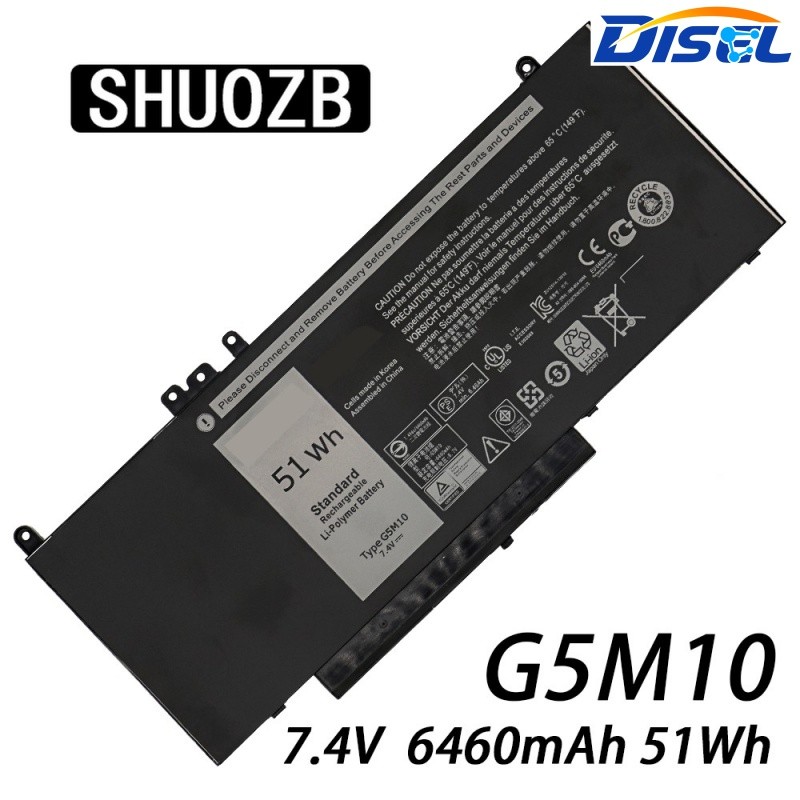 ✿ใหม่แล็ปท็อปแบตเตอรี่ G5M10สำหรับ DELL Latitude E5250 E5450 E5470 E5550 8V5GX R9XM9 WYJC2 1KY05 7.4