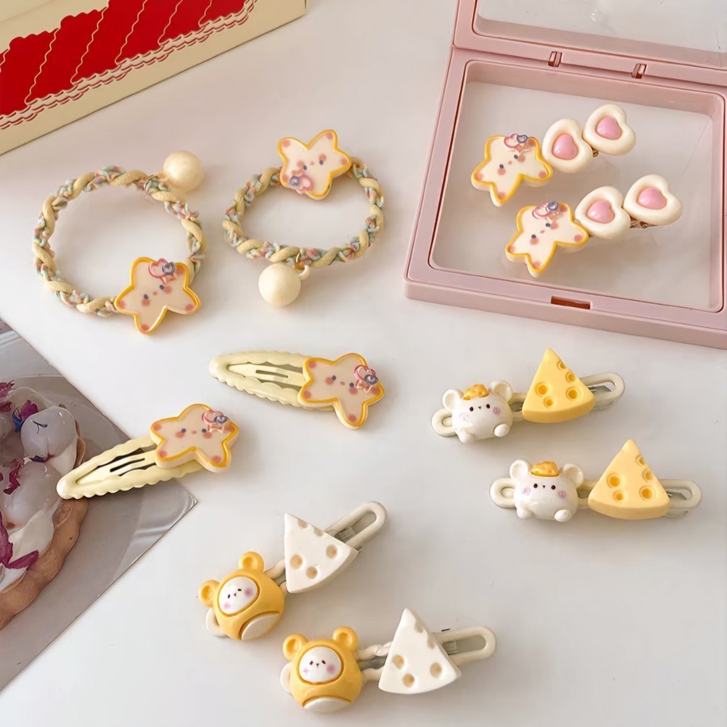 Glassy Sky💖พร้อมส่ง💖ยางรัดผม กิ๊บลายดาว ยืดหยุ่นสูง คาวาอี้ ทนทาน (TM-5)