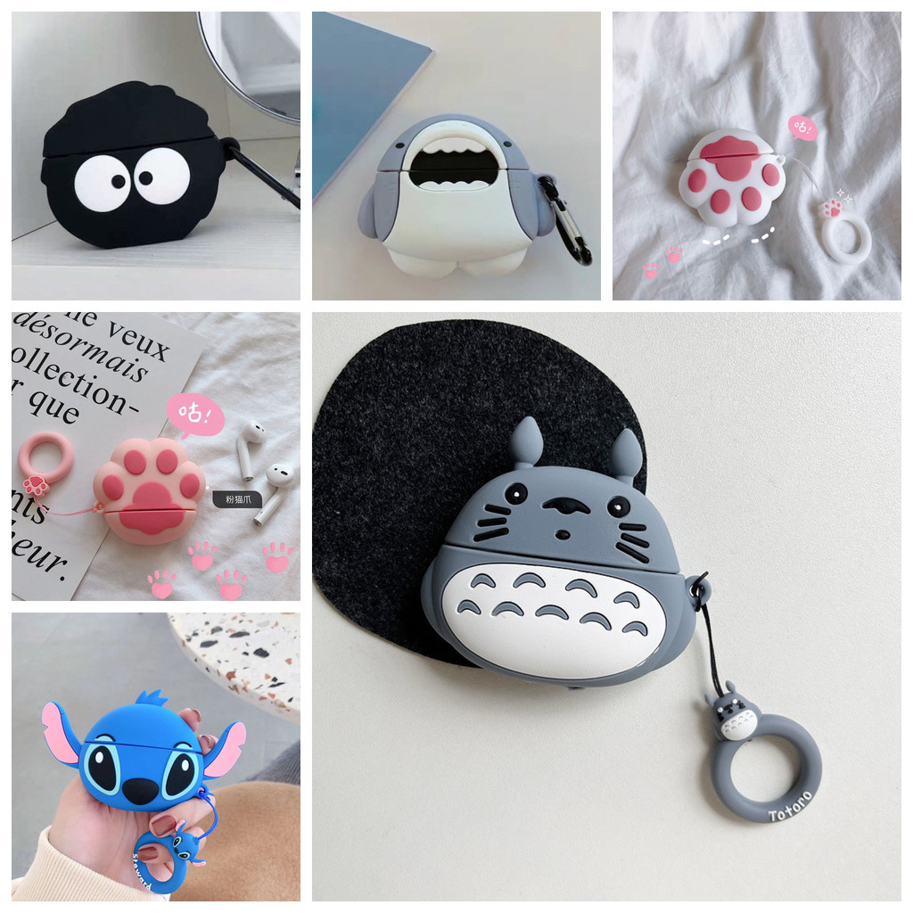 การ์ตูนสําหรับ UGREEN HiTune H5/Hitune T3 กรณีการ์ตูนซิลิโคนหูฟังไร้สายฝาครอบป้องกัน HiTuneT6