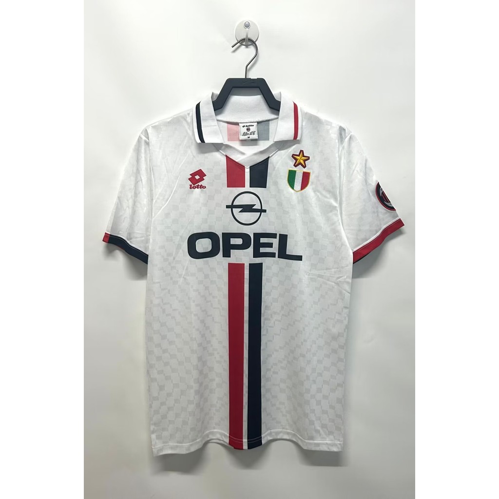 9697 เสื้อยืดแขนสั้นกีฬาฟุตบอลย้อนยุค AC away