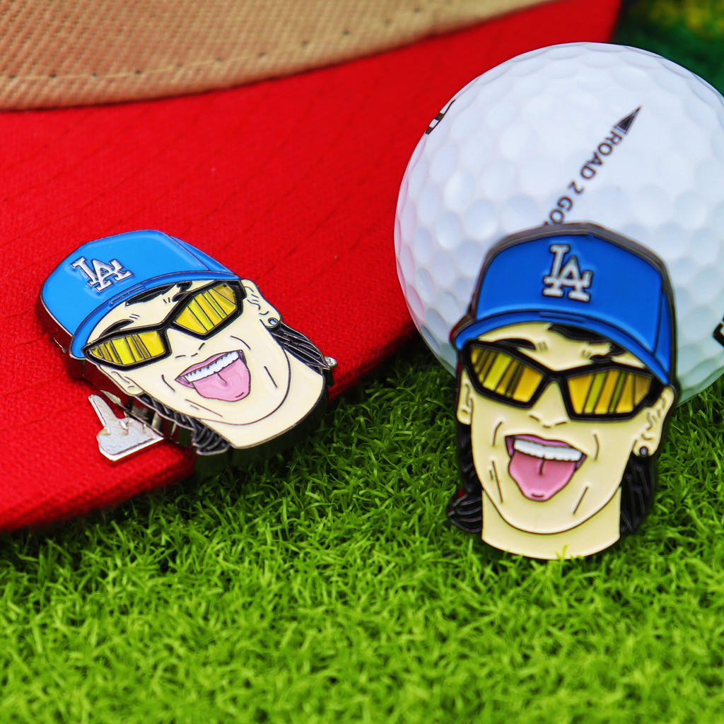 Golf Ball Marker Hat Clip Hat Ornament Metal Hat Pin Painted Badge UZPQ