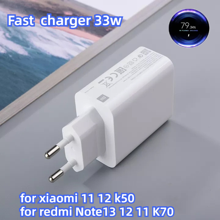 Charger 33w UK Fast Charging Adapter USB Type-C Cable Quick Chargers สําหรับ xiaomi 12 11T Pro 10 9T Poco F3 หมายเหตุ 8 9 10 11 Pro