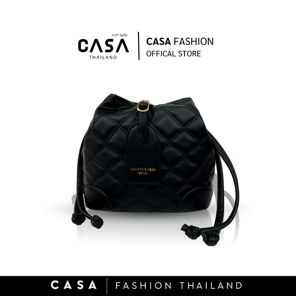 CASA Thailand กระเป๋าสะพายข้างผู้หญิง สไตล์เกาหลี มีหลายสีให้เลือก สีดำ,สีกาแฟ,สีน้ำตาล,สีครีม รุ่น CM0002