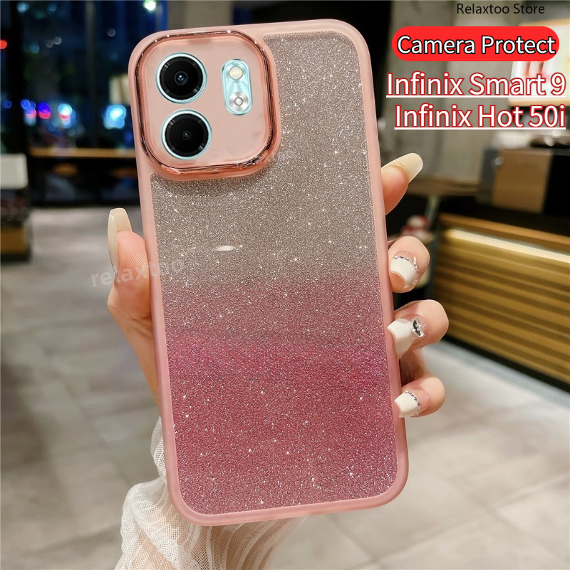 Infinix Smart 9 2024 สําหรับ Infinix Smart 9 Smart9 ร้อน 50i 9Smart Pro Plus hot50i 4G 5G แฟชั่น Bling Glitter เคสโทรศัพท์นุ่มกันกระแทกกล้องป้องกันปกหลัง