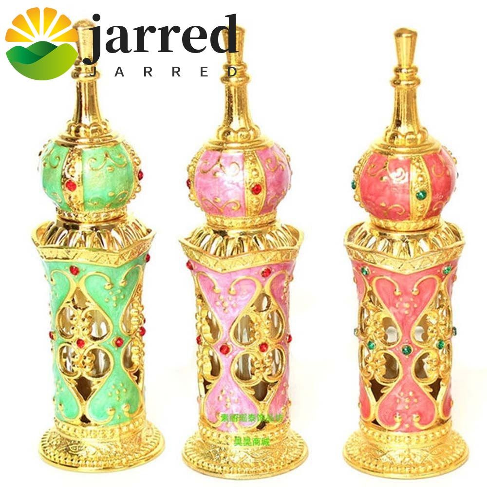 Jarred ขวดน้ําหอมโลหะ สไตล์อาหรับ โบราณ สีทอง ขวดรีฟิล พร้อมแก้วหยด ขวดเปล่า ขวดใส่น้ํามัน