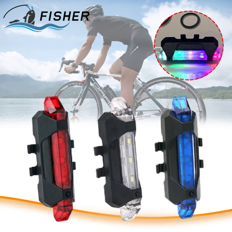 Bicycle Rear LED Light LED Bicycle Rear Tail Light USB Rechargeable Mountain Bike Lamp Waterproof Li