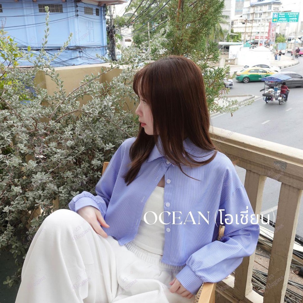 23BEGINS SHIRT เสื้อเชิ้ตปักเพ็ชร 23BG เสื้อเเขนยาว (360AA)