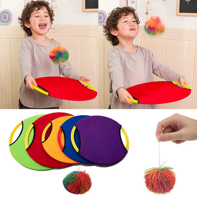 Bouncing Circle Throwing and Catching Ball Games Kids Sensory Training Toys Parent-child Interaction Outdoor Summer Fun