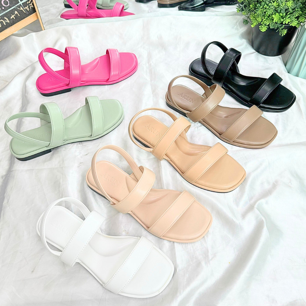 รองเท้าแตะแฟชั่น แบรนด์ ARUN รุ่น AR2025 รัดข้อ หนังนิ่มมาก