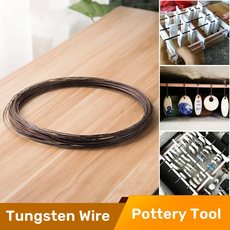 1/2/3mm Pottery Tools High Temperature Resistant Tungsten Wire Hanging Firing Ceramic Jewelry Small 