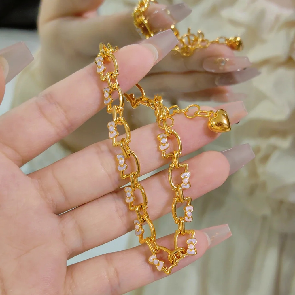 น่ารักคิตตี้แมวโบว์สร้อยข้อมือหญิงแฟชั่นซอกอารมณ์แฟนสร้อยข้อมือสาวหัวใจซูเปอร์นางฟ้าของขวัญหวาน