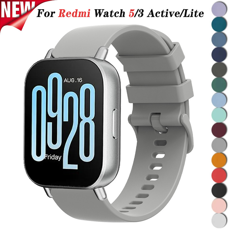 กีฬาซิลิโคน 22 มม.สายนาฬิกาสําหรับ Redmi Watch 5 3 Active Lite สําหรับ Xiaomi Redmi Watch 3 Lite เปลี่ยนสายรัดข้อมือสร้อยข้อมือ