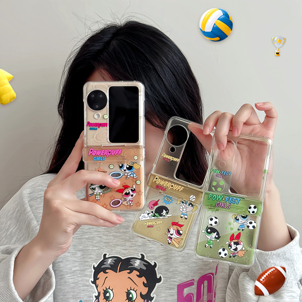 เหมาะกับ OPPO Find N3 N2 Flip Cool Sports Flying Girl เคสโทรศัพท์ป้องกันการตกแบบพับได้