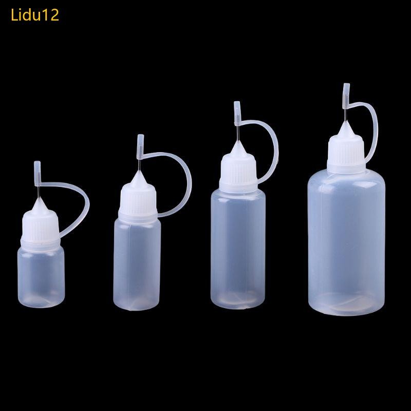 Lidu12 เข็มเคล็ดลับขวดกาวบีบขวดพลาสติก Dispensing เข็ม Childproof หมวกเข็มเคล็ดลับขวด Liquid Flux Dis