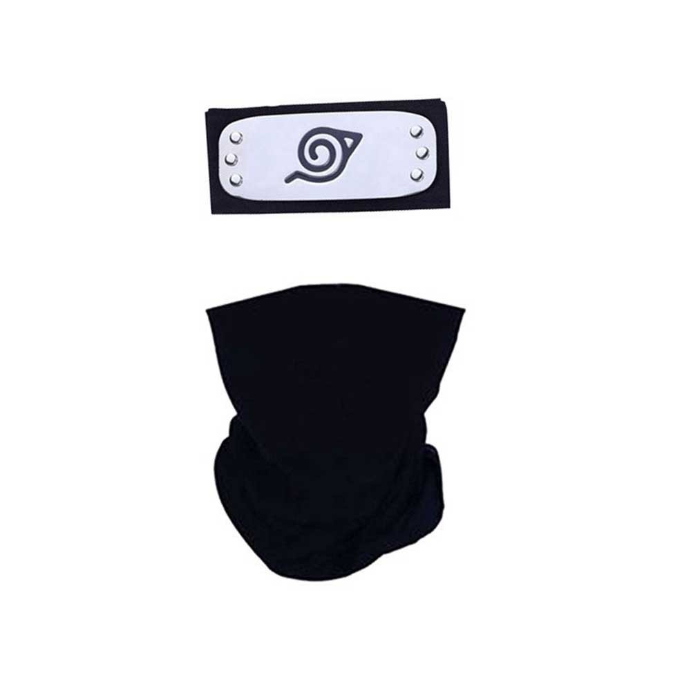 Anime Naruto Hatake Kakashi Leaf Village Headband Mask Cosplay Accessories