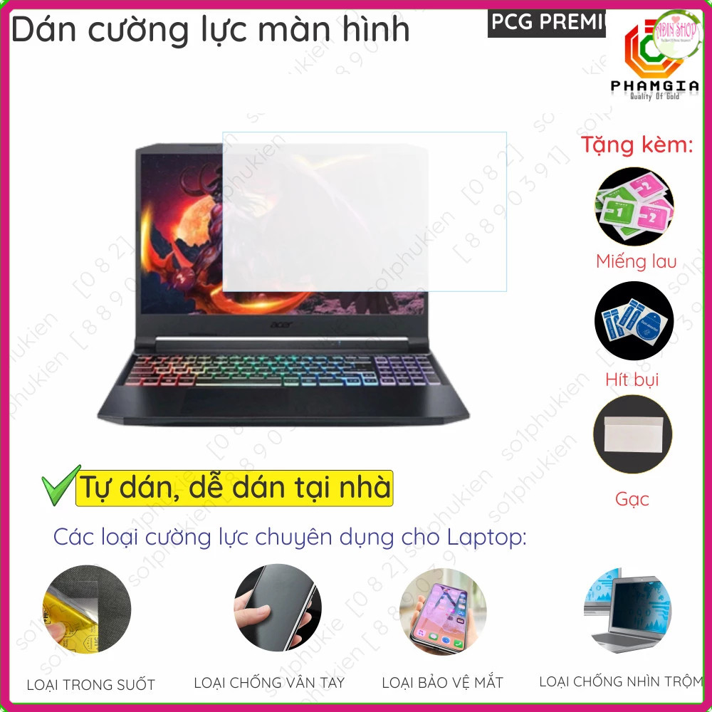 ฟิล์มกันรอยหน้าจอแกร่งสําหรับ Acer Nitro 5 Eagle AN515 15.6"/ Nitro 16 Phoenix AN16 nano ยืดหยุ่นโปร