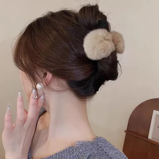 แฟชั่นฤดูหนาวน่ารัก Puffy Ball คลิป Grips กิ๊บติดผม Hairpin Headwear อุปกรณ์เสริม
