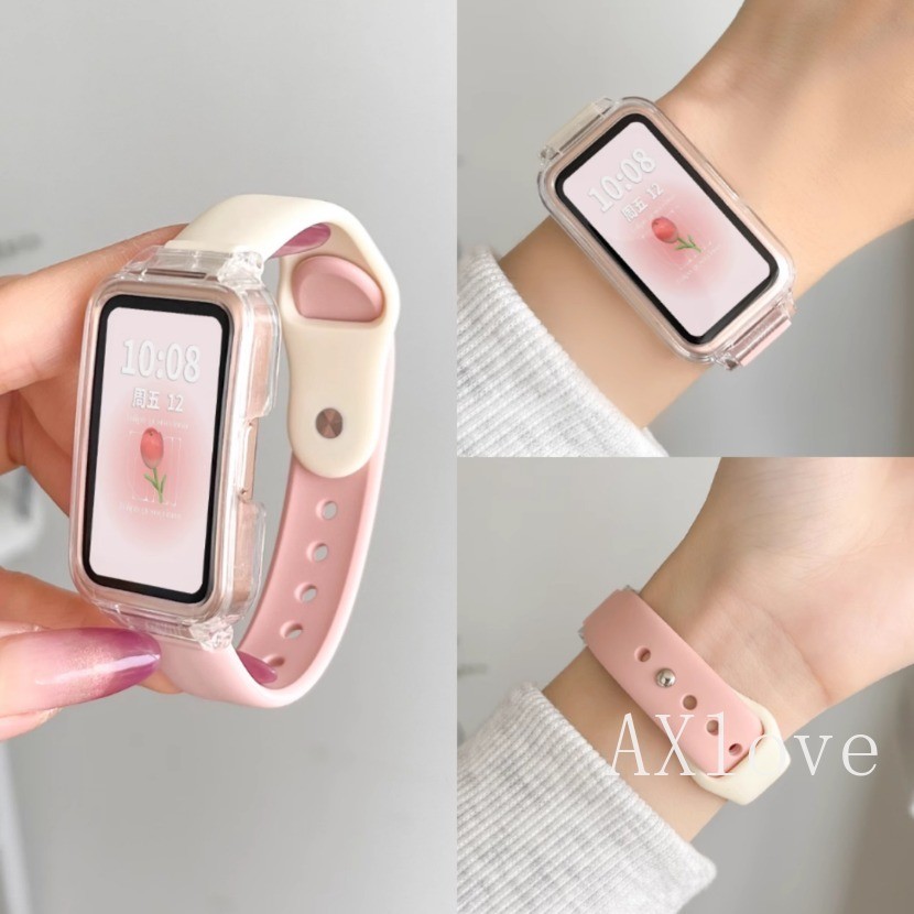 สายรัดซิลิโคนอ่อนนุ่มสําหรับ หัวเว่ย วงดนตรี 10 8 9 7/6/6มือโปร เปลี่ยนสร้อยข้อมือสําหรับ ให้เกียรติ 9 6 7 สายรัดข้อมืออุป - รูปที่ 2