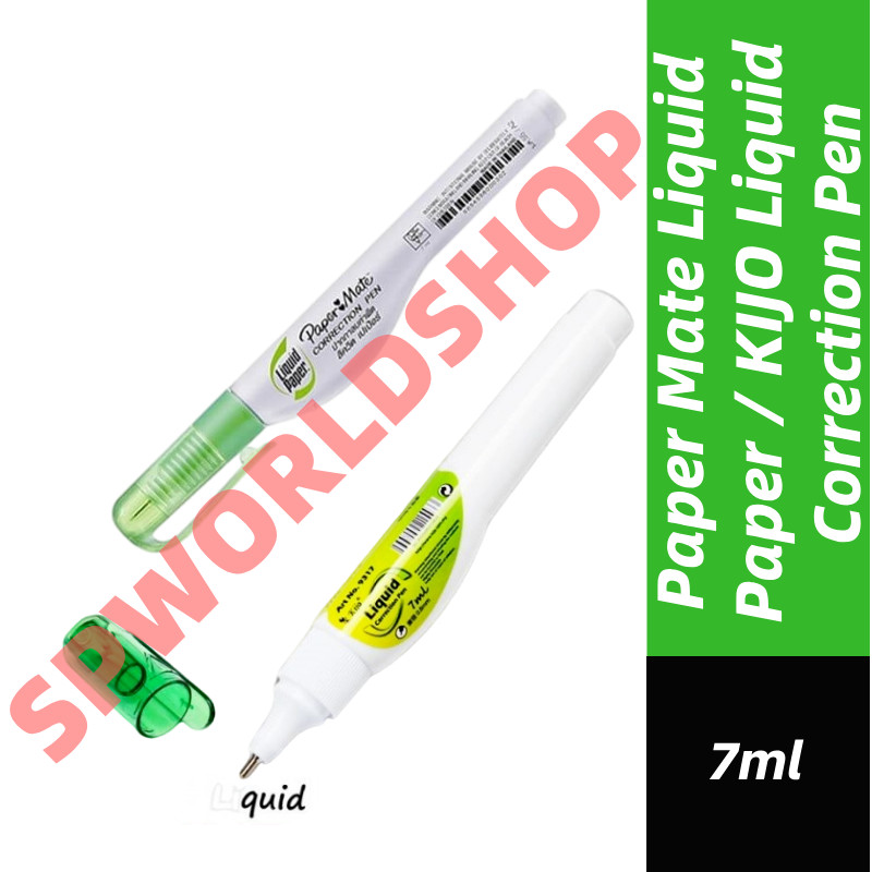 Paper Mate Liquid Paper / KIJO Liquid Correction Pen 7ml Liquid Paper Correction Pen