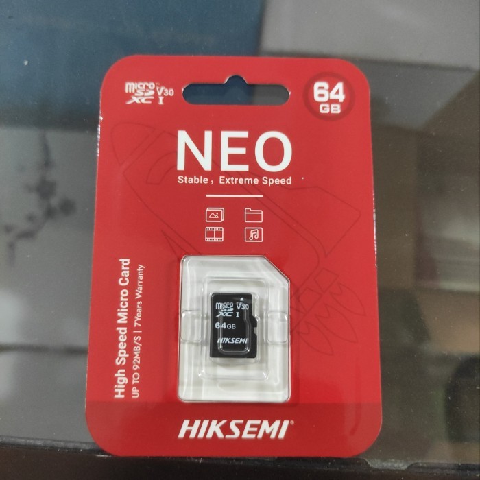การ์ดหน่วยความจํา Micro SD 64Gb hikvison 64GB