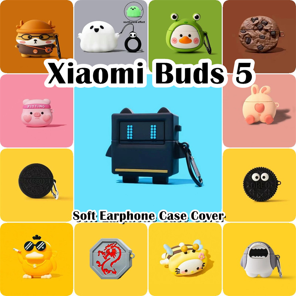 In Stockfor Xiaomi Buds 5 Case Fashion Cartoon Series Soft Silicone Headphone Case Casing NO.1
