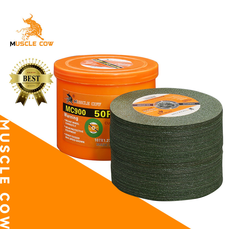 MUSCLE COW แผ่นตัดเหล็ก 4" หนา 1.2 mm. 50 ใบ/กล่อง แข็งแรง ทนทาน ตัดเร็ว ตัดเนี้ยบ สำหรับเหล็กและสแตนเลส