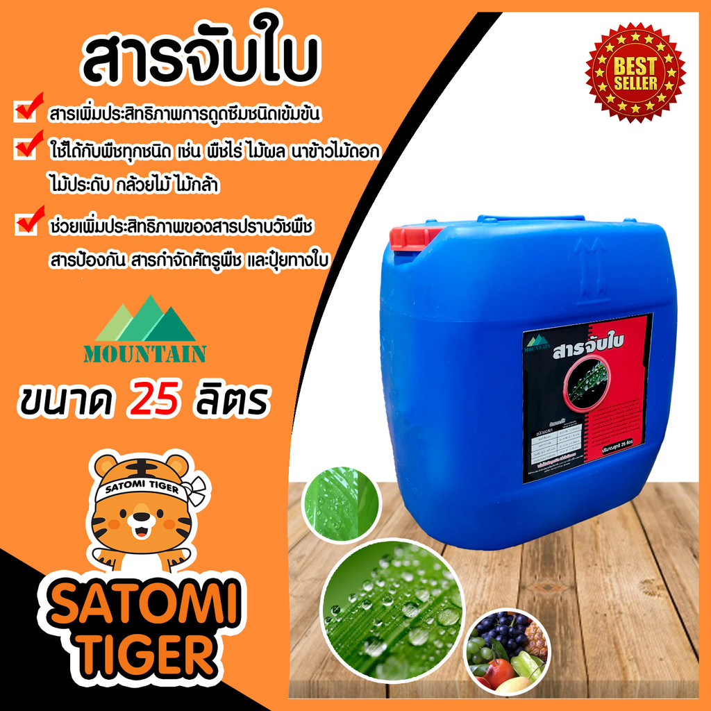 สารจับใบ ขนาด 25ลิตร Moutain สารจับใบสูตรพิเศษ ยึกเกาะแน่น ยาจับใบ ติดทน ซึมซับเร็ว จับใบเข้ม ประสิทธิภาพสูง