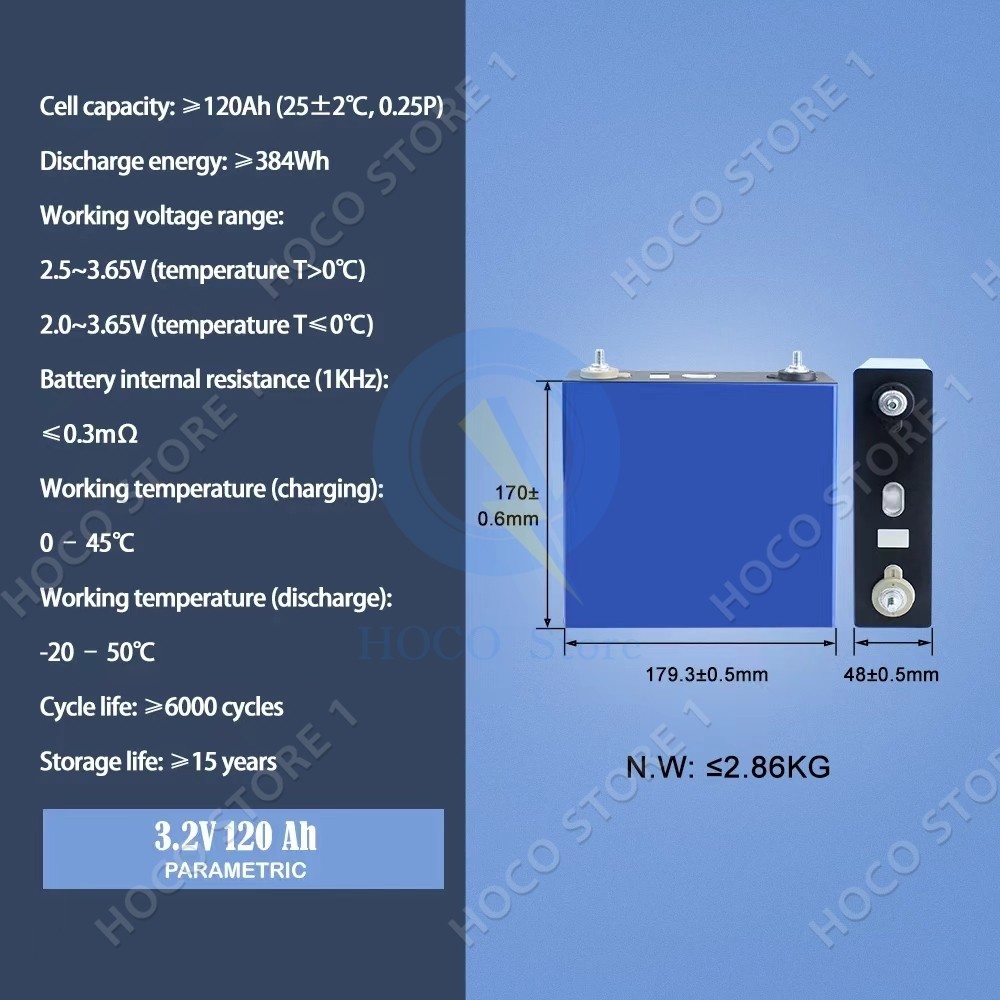 ขายส่งเกรด💥 AAA + 💥แบตเตอรี่ลิเธียมไอออนพลังงานแสงอาทิตย์ 4 ชิ้น Catl LifePo4 3.2V120ah เหมาะสำหรับกล้องกอล์ฟและห้องล้อ - รูปที่ 2
