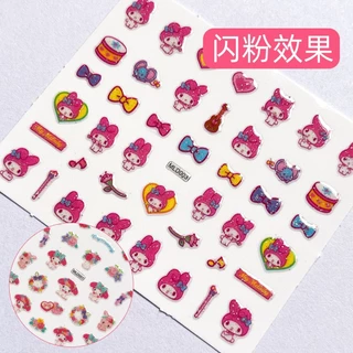 สติกเกอร์ติดเล็บ ลายการ์ตูนแมวน่ารัก คุโรมิ KT Cat เด็ก สติกเกอร์ติดเล็บ อุปกรณ์ตกแต่งเล็บ สติกเกอร์