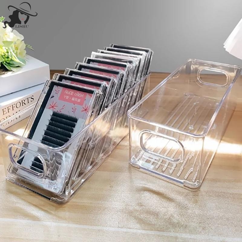 Lishu 1Pc ขนตาปลอมกล่องเก็บสําหรับเครื่องมือต่อขนตา Organizer Lash อุปกรณ์เสริมเครื่องสําอางแต่งหน้าเครื่องมือกล่องเก็บ th