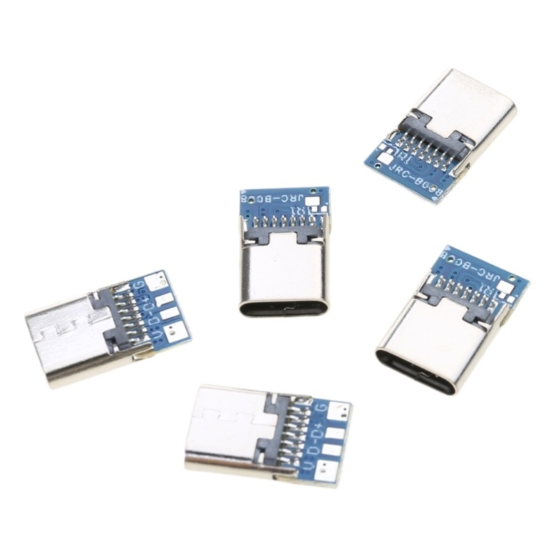 Fir 14 pin Type-C Connector 4 Core ลวดเชื่อมชาร์จประเภทข้อมูลพร้อม Grounding USB Connector อะแดปเตอร