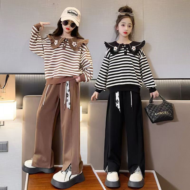【Spot】အသက် 3-14 နှစ် မိန်းကလေး အင်္ကျီ လက်ရှည် Hoodie စတိုင် အချိုးကော် (နွေဦး/ဆောင်းဦးရာသီသုံး)