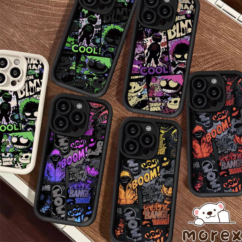 เย็นกราฟฟิตี้การ์ตูนปีศาจ้เคส Redmi 15 14 13 C 10A 12C 12 9A 9C 9 10 10C A1 Note 14 13 11 10 12 9 Pro 10s 11s POCO M3