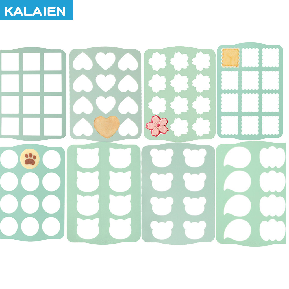 Kalaien 4ชิ้น/เซ็ต Cracker คุกกี้ซิลิโคนแม่พิมพ์ญี่ปุ่นสีขาวคนรักคุกกี้เบเกอรี่ Shaper Cracker dacquoise PARTY Supply chablon stencil baking Non STICK