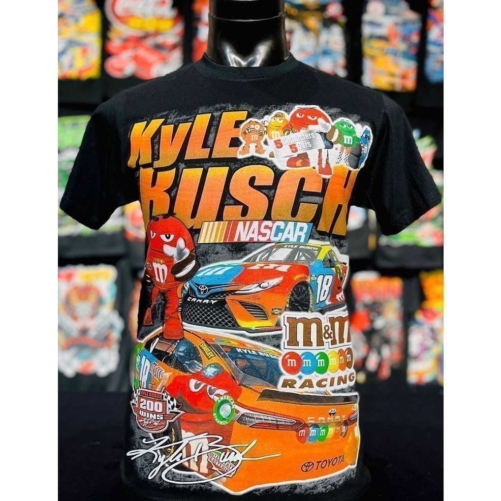 Nascar 2024 แฟชั่น M&M KYLE BUSH PREMIUM TSHIRT