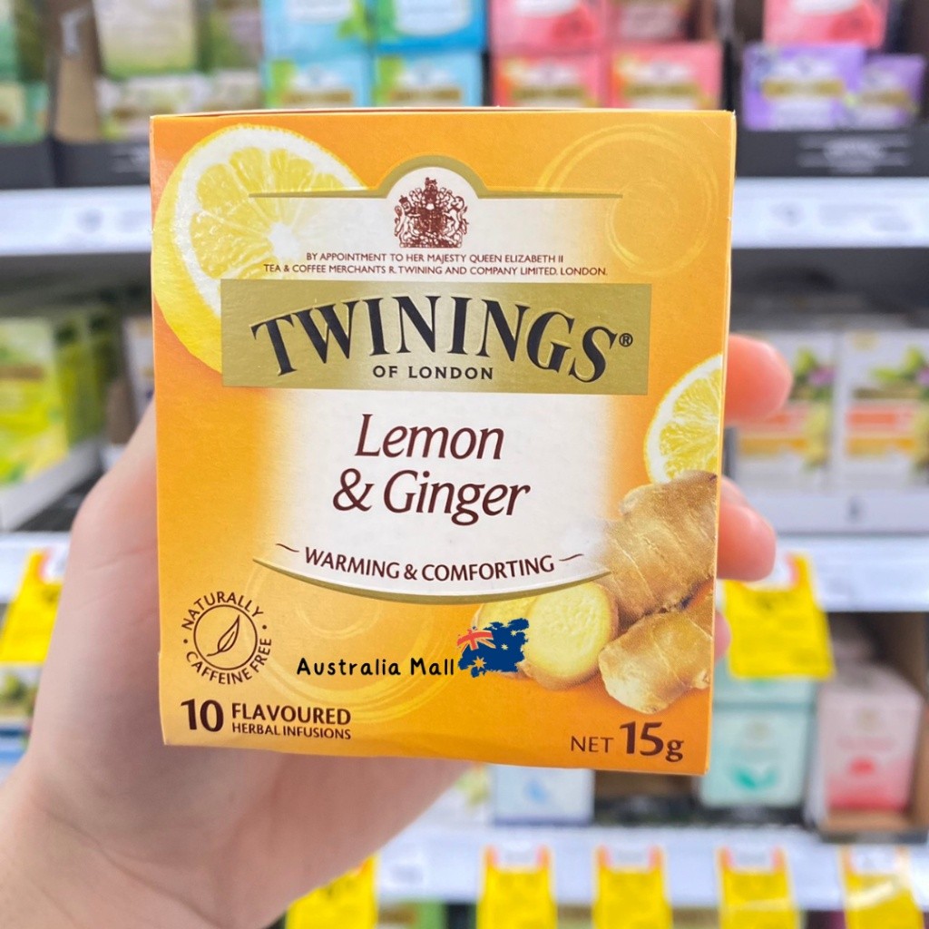 ชา ทไวนิงส์ Lemon ginger 1 กล่อง 10 ซอง ส่งตรงจากออสเตรเลีย