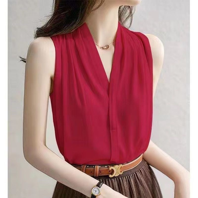 เสื้อแขนกุดSatin ไดม่อน ใส่สูททับได้ รุ่นใหม่ล่าสุด เนื้อผ้าซาตินไดม่อน พร้อมส่ง