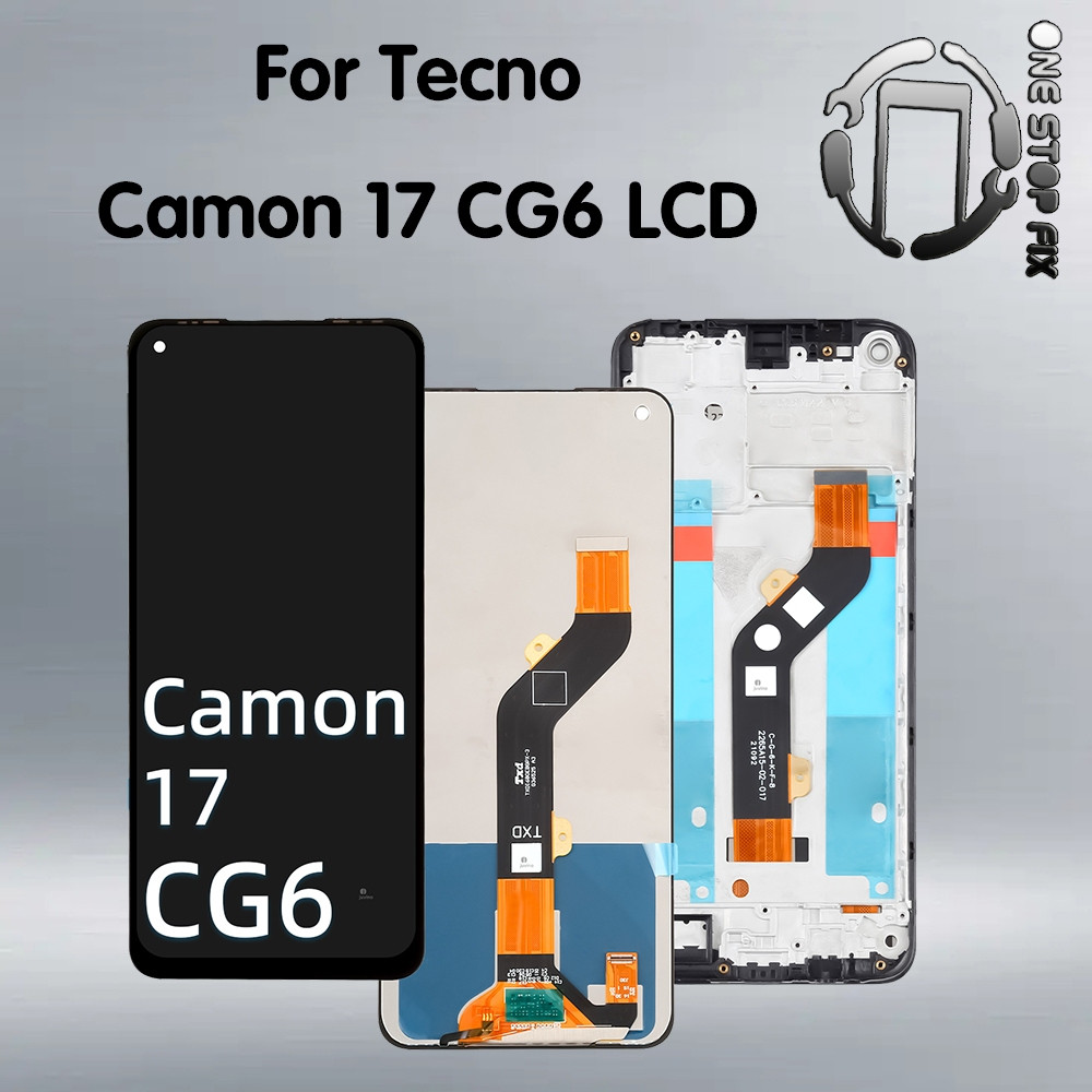 สําหรับ Tecno Camon 17 CG6 จอแสดงผล LCD Touch Screen Digitizer Assembly แผงเปลี่ยน