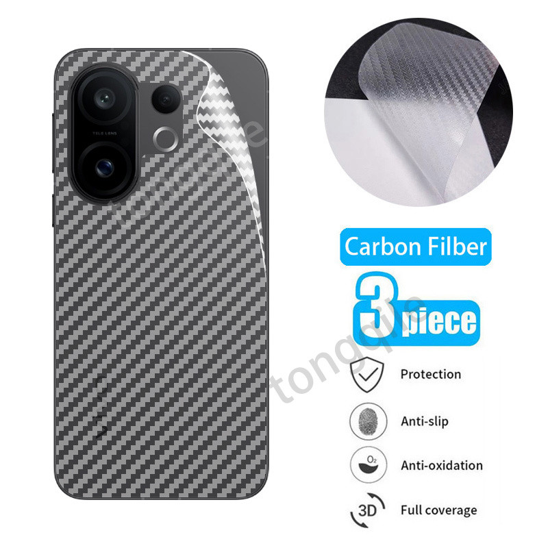 ฟิล์มคาร์บอนไฟเบอร์ด้านหลังสําหรับ Vivo X200 FE Pro 5G X200FE 2025 Back Protector Soft Matte โปร่งใสคลุมทั้งหมดป้องกันหน้าจอสติกเกอร์