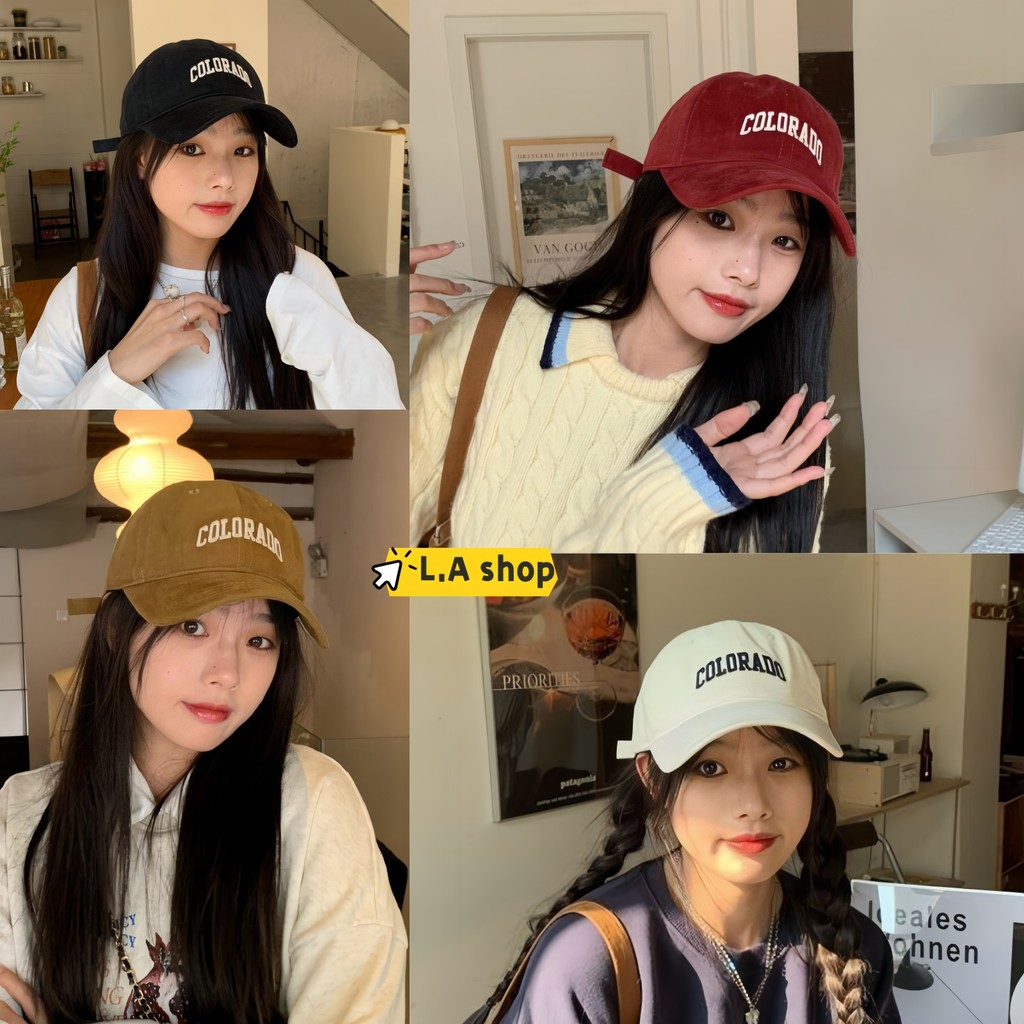 หมวกเบสบอลของผู้หญิงใหม่ หมวกแก๊ปเบสบอล ปัก  "MK-6" L.A Shop★สไตล์ใหม่★