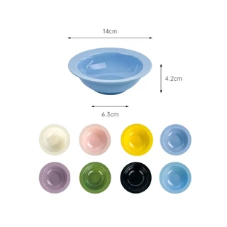 Wkpfr893ชามน้ําสัตว์เลี้ยง,สีทึบขนาดใหญ่เส้นผ่าศูนย์กลางชามแมว,ชามสุนัขเซรามิกอุปกรณ์ให้อาหารสัตว์เลี้ยง