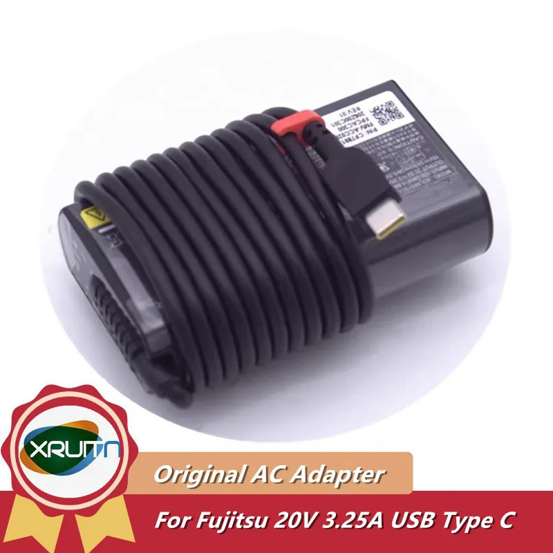 ของแท้ 65W 20V 3.25A USB-C Type C AC Adapter Charger สําหรับ Fujitsu Power Supply ADLX65YSCC2F ADLX6