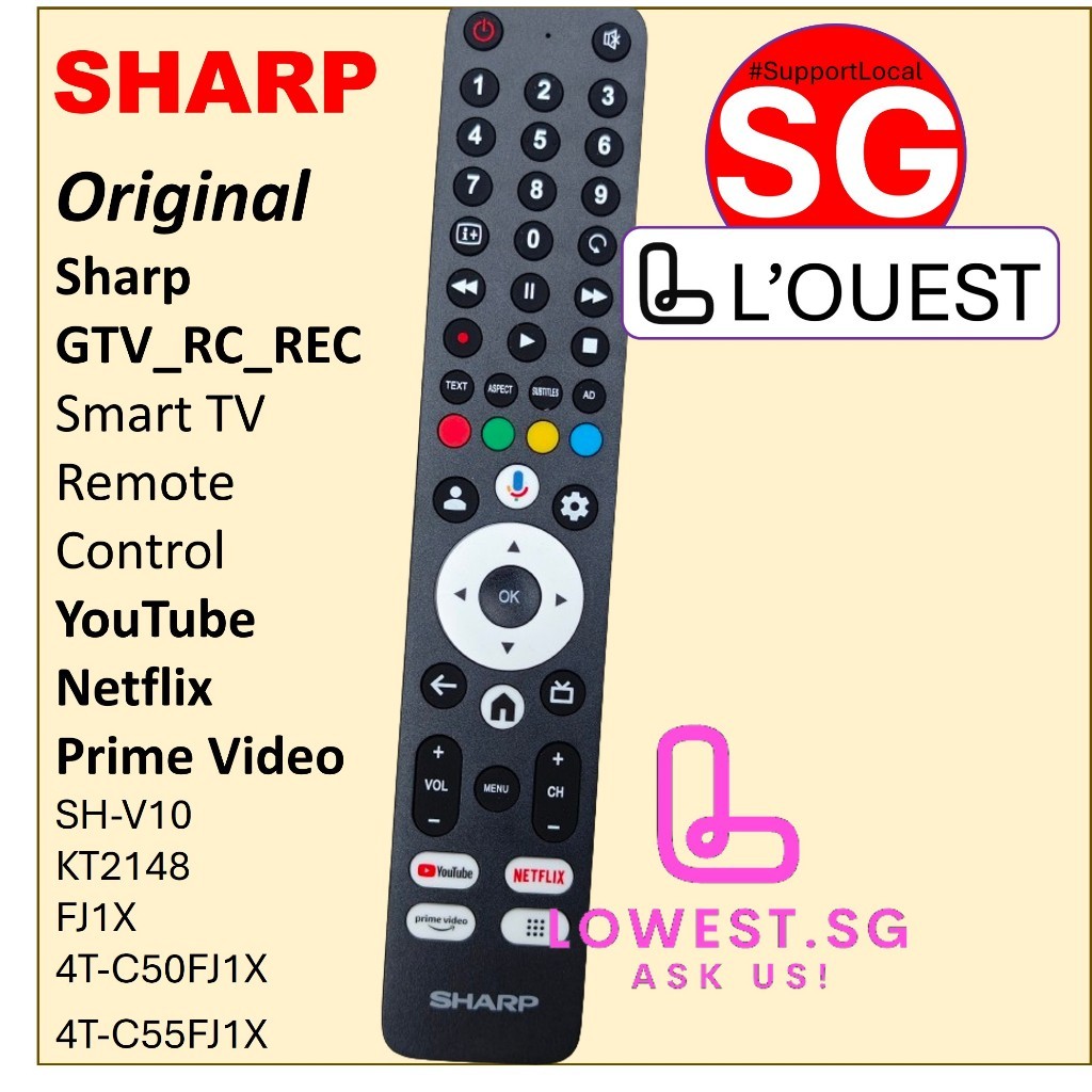 รีโมททีวี Sharp GTV-RC-REC SH-V10 Sharp FJ1X