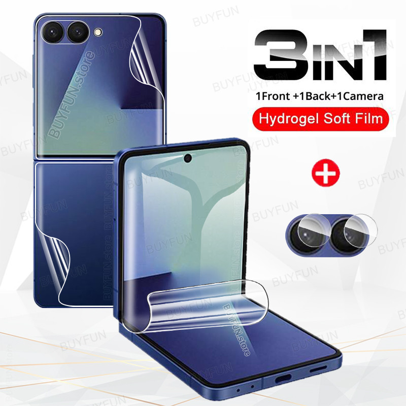 3to1 For Samsung Galaxy Z Flip 7 5G ZFlip7 zFlip Flip7 Hydrogel Film Camera Back Front Protective Fi