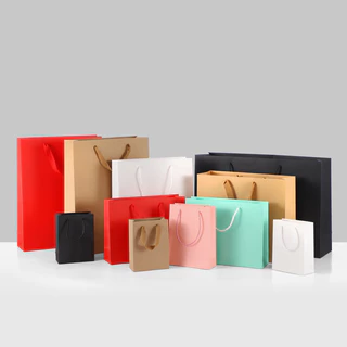 【K-BOX】ถุงกระดาษคราฟท์แนวตั้ง/แนวนอน หูหิ้วเชือกธรรมชาติ กันน้ำเบื้องต้น+ใช้ซ้ำได้ ขนาด10x15ซม. ✨🌿 #ถุงคราฟท์รักษ์โลก