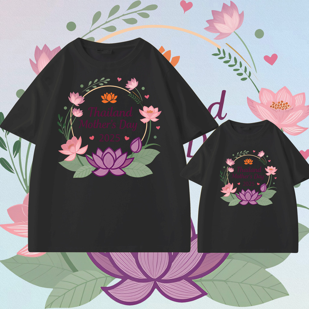 【Mother's Day T-shirt】ฟ้าสว่าง Happy Mother Day ไม่จำกัดเพศ ราคาถูก ฝ้าย s-5xl/100-150