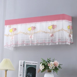 19VJKEPSHOP ฝาครอบกันฝุ่นเครื่องปรับอากาศ, ผ้าคลุม เครื่องปรับอากาศ ติดผนังแบบพกพา, ม่านกันลมน้ําหนักเบาล้างทําความสะอาดได้สะดวกในครัวเรือน
